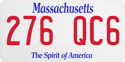 MA license plate 276QC6