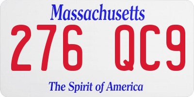 MA license plate 276QC9