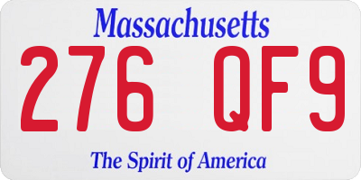 MA license plate 276QF9