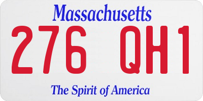 MA license plate 276QH1