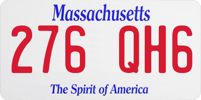 MA license plate 276QH6