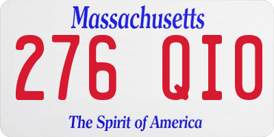 MA license plate 276QI0