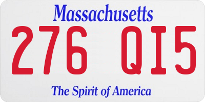 MA license plate 276QI5