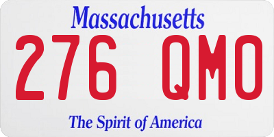 MA license plate 276QM0