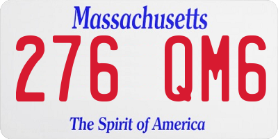 MA license plate 276QM6