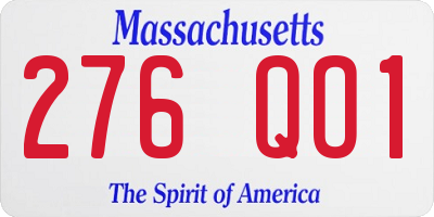 MA license plate 276QO1