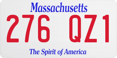 MA license plate 276QZ1