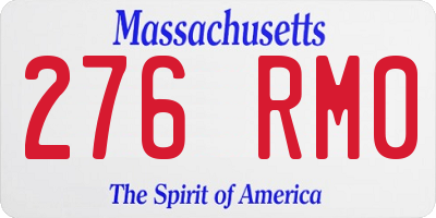 MA license plate 276RM0