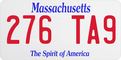 MA license plate 276TA9