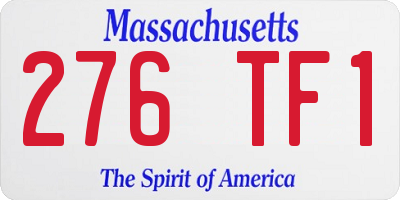 MA license plate 276TF1