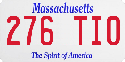 MA license plate 276TI0