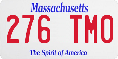 MA license plate 276TM0