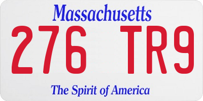MA license plate 276TR9