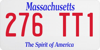 MA license plate 276TT1