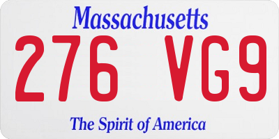MA license plate 276VG9