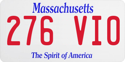 MA license plate 276VI0