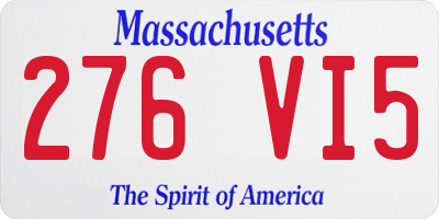 MA license plate 276VI5