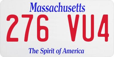 MA license plate 276VU4