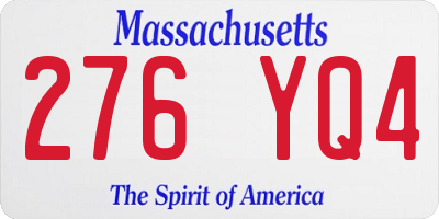 MA license plate 276YQ4