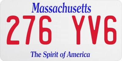 MA license plate 276YV6