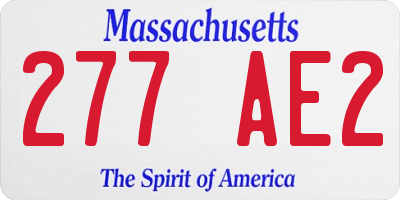MA license plate 277AE2