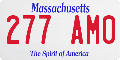 MA license plate 277AM0