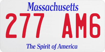 MA license plate 277AM6