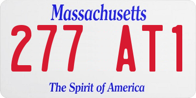 MA license plate 277AT1