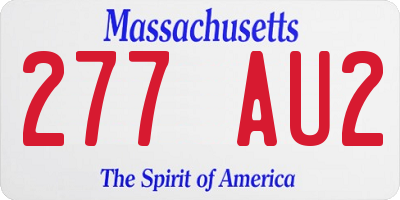 MA license plate 277AU2