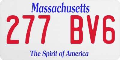 MA license plate 277BV6