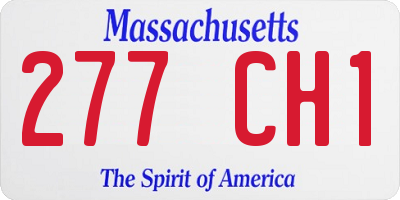 MA license plate 277CH1