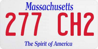 MA license plate 277CH2