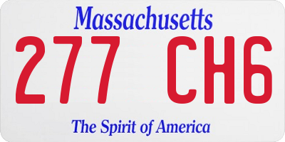 MA license plate 277CH6