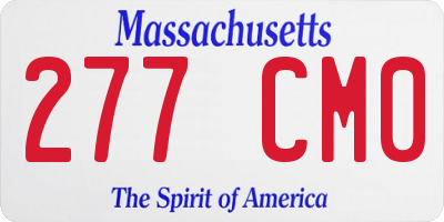 MA license plate 277CM0