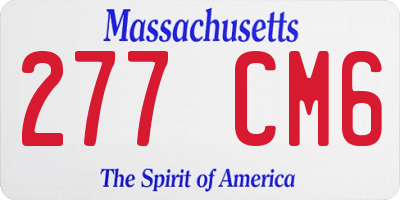 MA license plate 277CM6