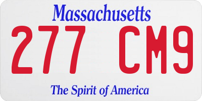 MA license plate 277CM9