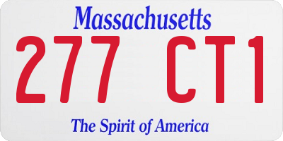 MA license plate 277CT1