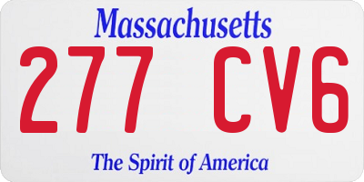 MA license plate 277CV6