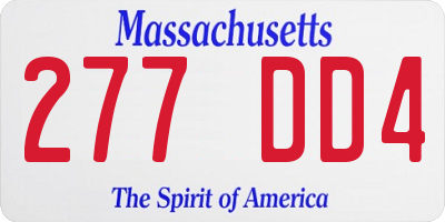 MA license plate 277DD4
