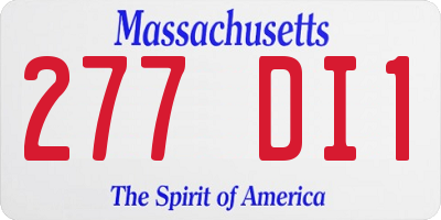 MA license plate 277DI1
