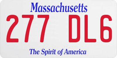 MA license plate 277DL6