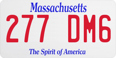 MA license plate 277DM6