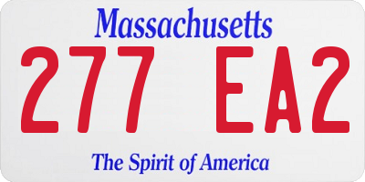 MA license plate 277EA2