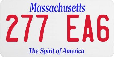 MA license plate 277EA6