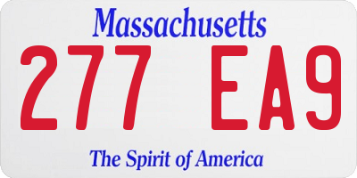 MA license plate 277EA9