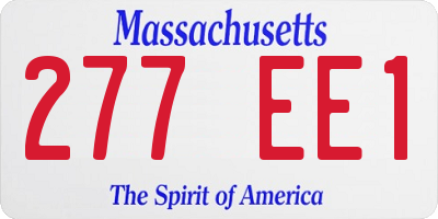 MA license plate 277EE1