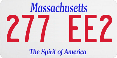 MA license plate 277EE2