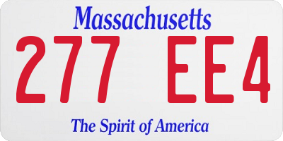 MA license plate 277EE4