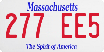 MA license plate 277EE5