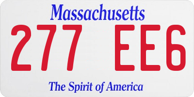MA license plate 277EE6